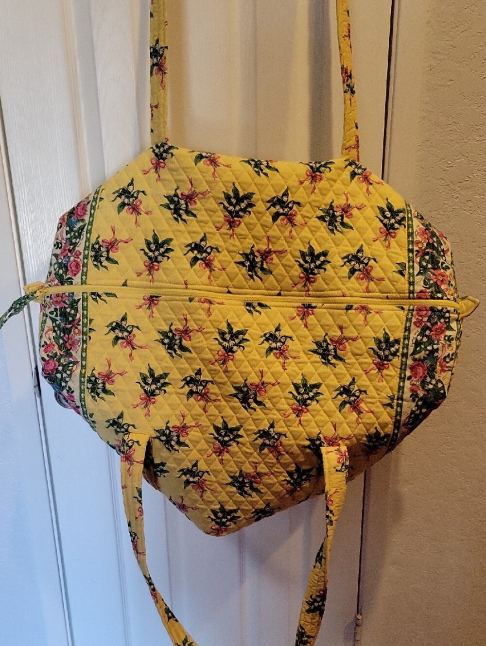 Vera Bradley Very Large Yellow Quilted Tote Bag - Picture 7 of 8